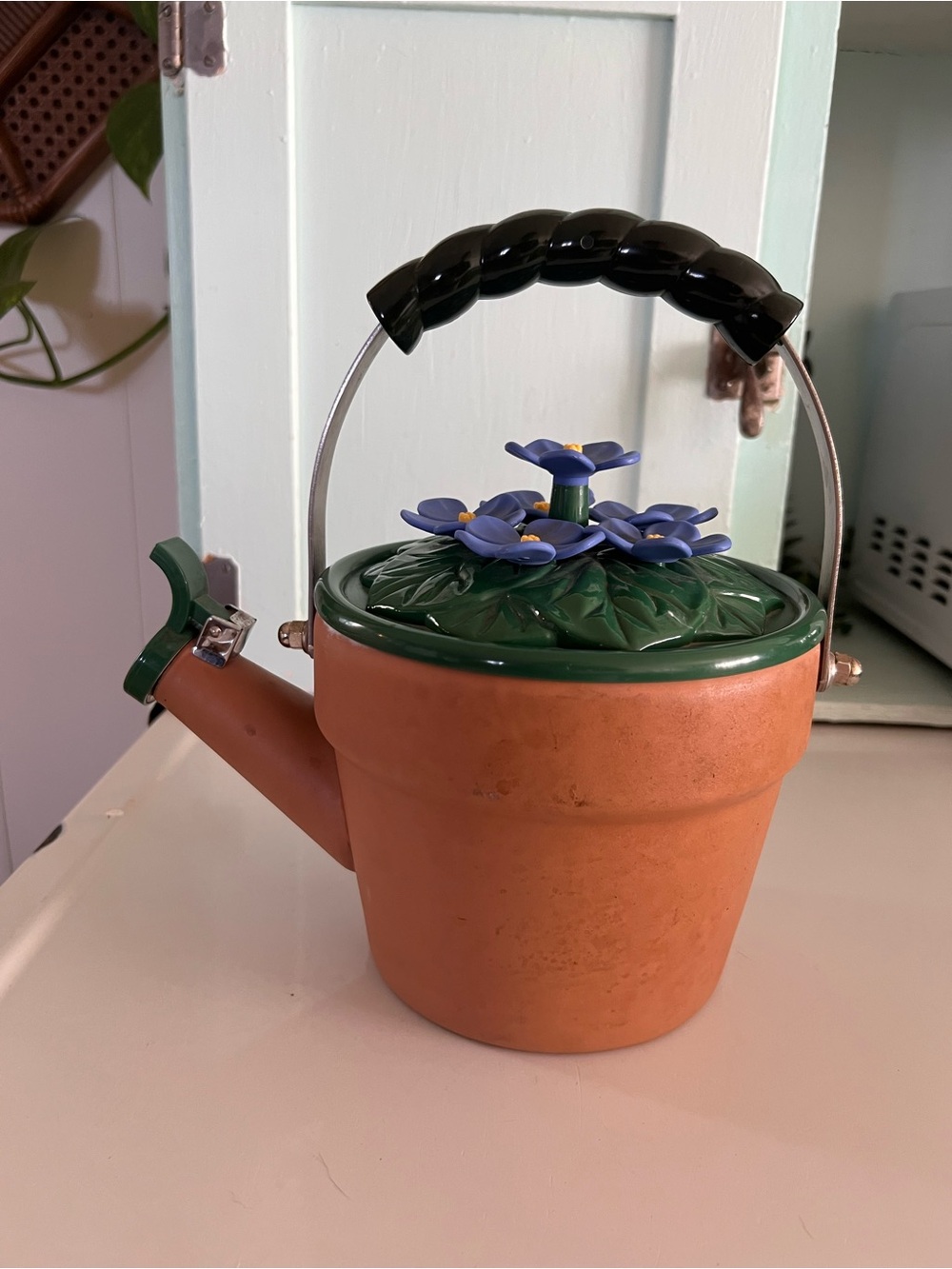 Rare 1990’s Vintage Whistling Ancona Flowerpot Teapot